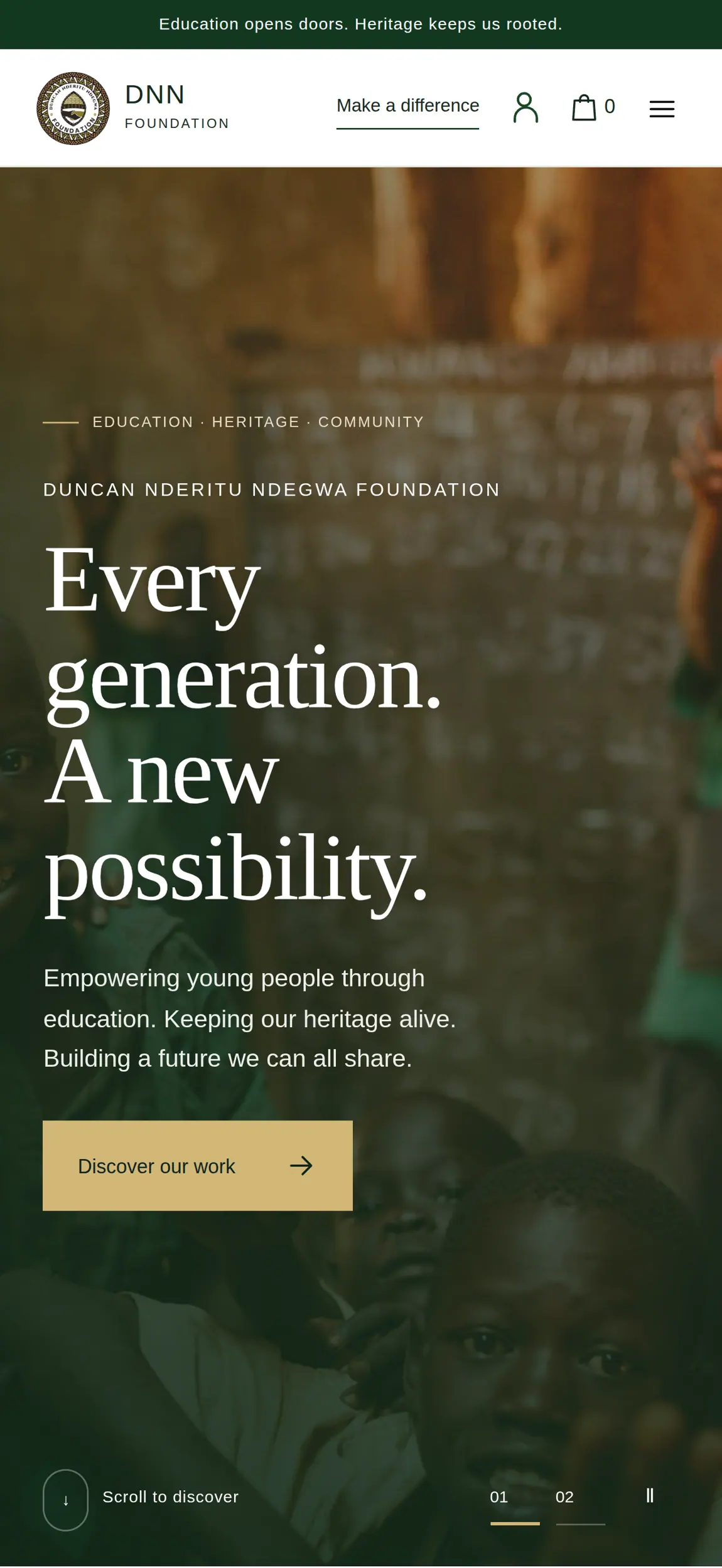 Additional website capture for Duncan Ndegwa Foundation / DNNF