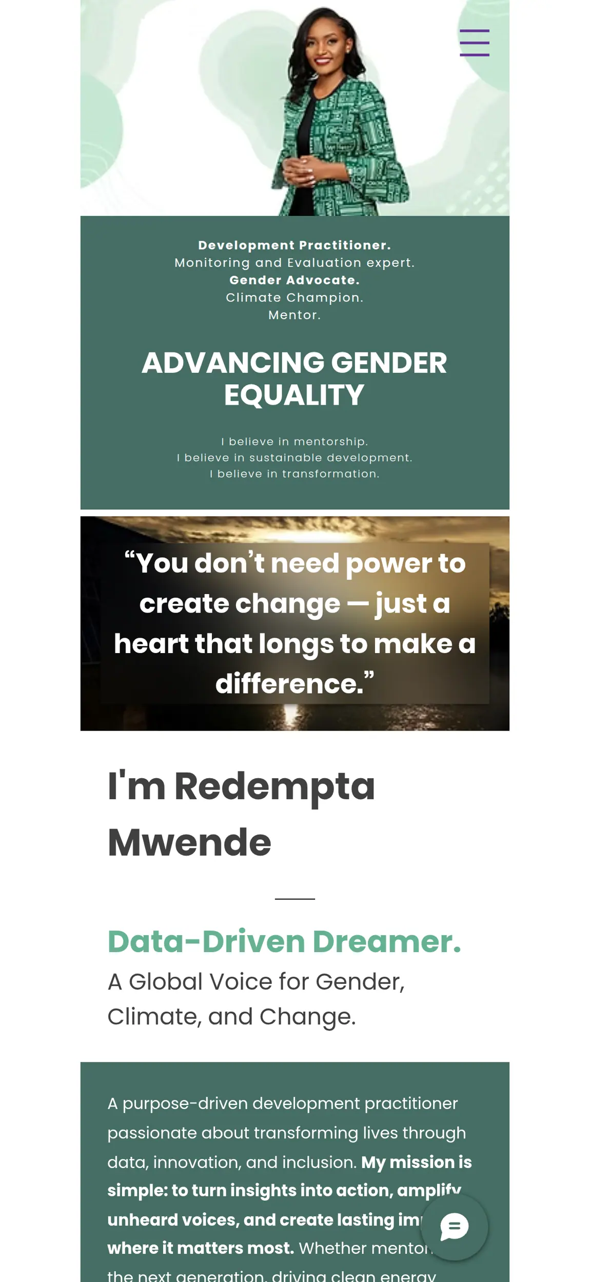 Additional website capture for Impact with Redempta
