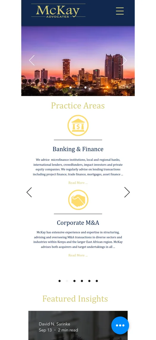 Screenshot of McKay Advocates website