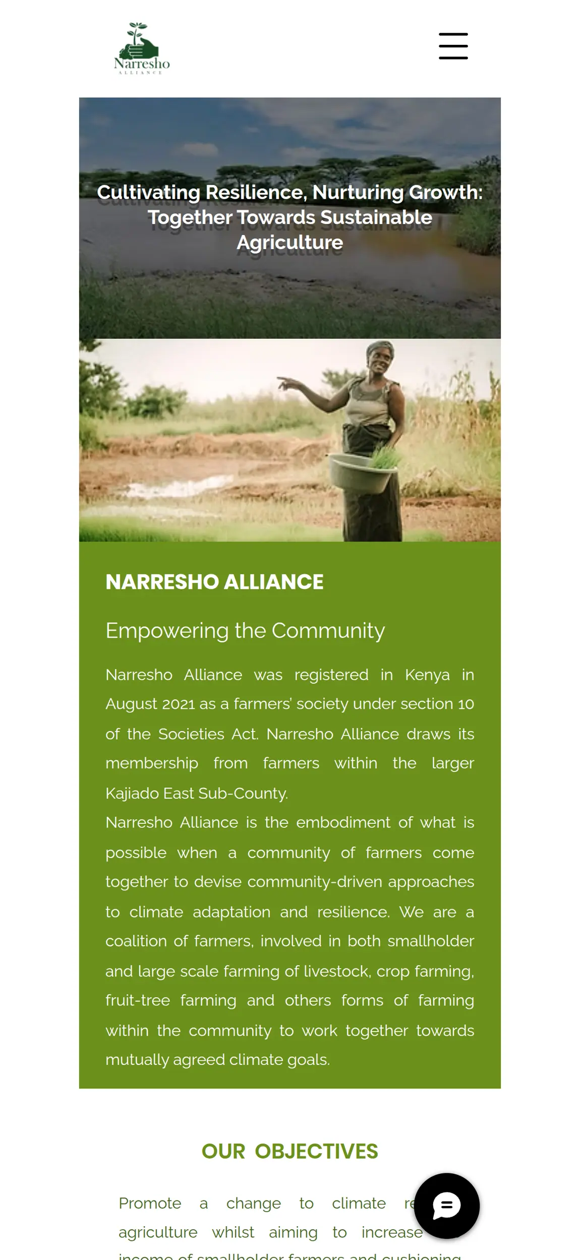Additional website capture for Narresho Alliance